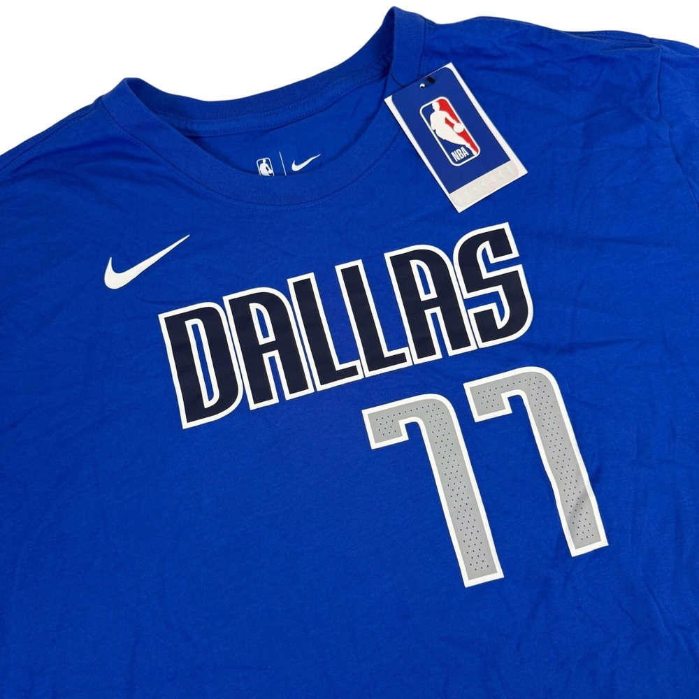 Nike NBA Dallas Mavericks‎ Luka Doncic #77 Jersey T-Shirt Mens XXL Blue NEW